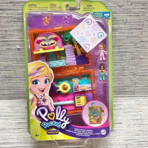 Polly Pocket Jungle Safari Compact, 2 Micro Dolls & Accessories